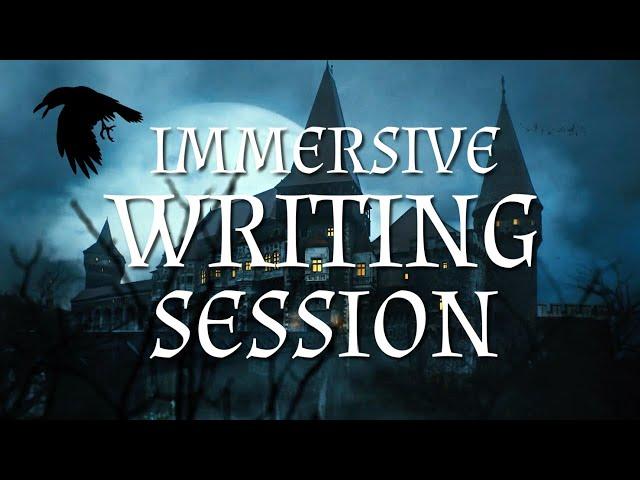 Writing in a Dark Fantasy Castle on a Stormy Night | 2 HOUR IMMERSIVE WRITING SESSION