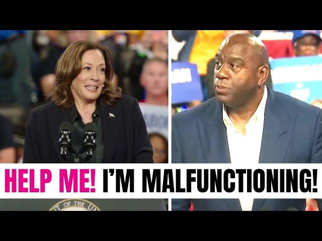 Kamala SUFFERS Live on Stage as Her Teleprompter GOES OUT!  She Was STUCK with No Words to Say!