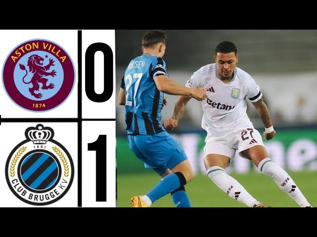 Club Brugge vs Aston Villa 1-0 extended  Highlights | Champions League 2024/25