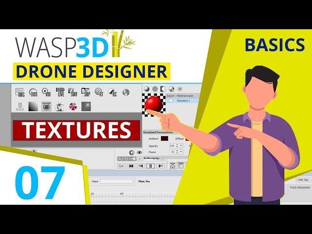 Drone Designer Basics | Part 07 | Textures | #Wasp3D Tutorials