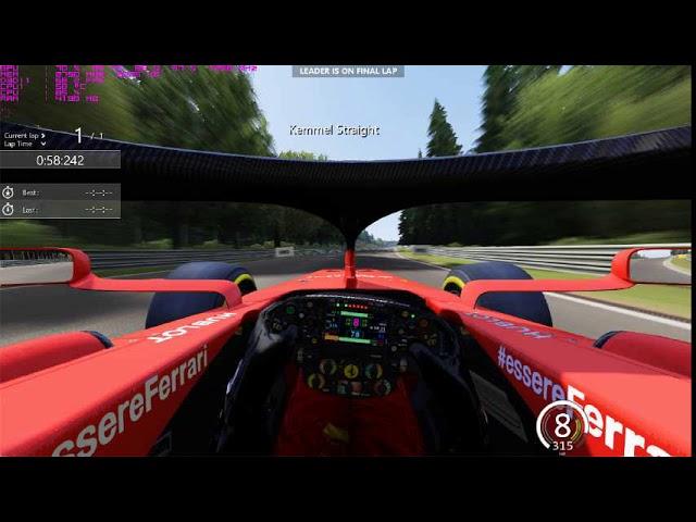 Ferrari SF90 vs 10 Supercars +30s gap advantage | Circuit de Spa francorchamps - Assetto Corsa