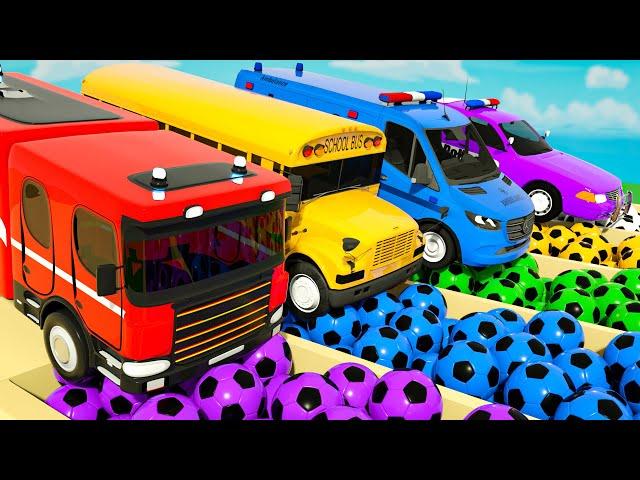 Wheels on the Bus Song + Hickory Dickory | Bulldozer, Color Balls | Baby Nursery Rhymes & Kids Songs