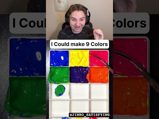 Can make color black with blue, yellow and red