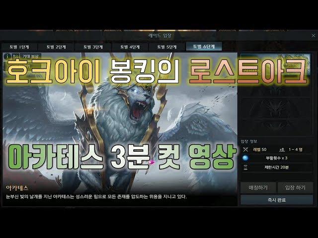 로스트아크 봉킹 호크아이 아카테스 3분컷