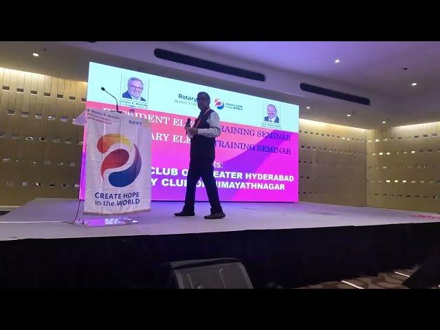 Rotary Clubs President & Secretary Elect training by Rotary international director Raju Subramaniam