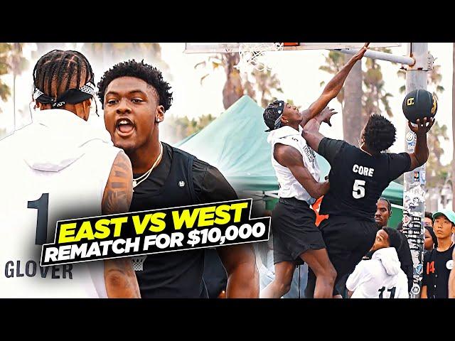 Ballislife EAST vs WEST Coast Squad REMATCH For $10,000!! Nasir Core & Frank Nitty GO AT IT!