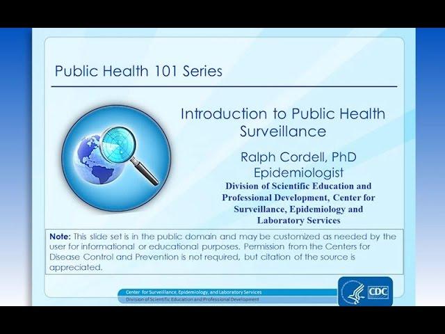 Introduction to Public Health Surveillance