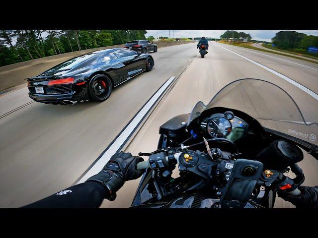 YAMAHA R6 VS AUDI R8!