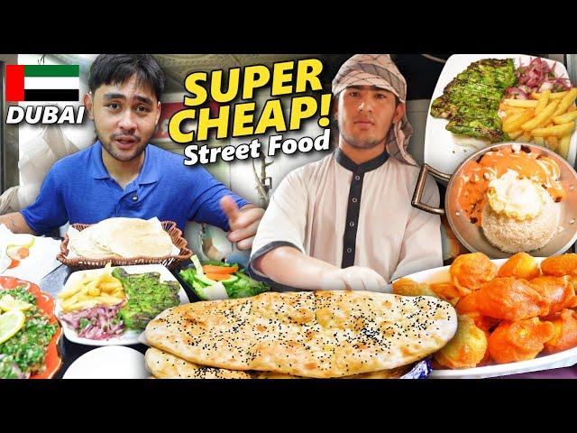 15 Pinakamurang Street Food sa DUBAI! Super Cheap Street Food Tour of SATWA, Dubai 