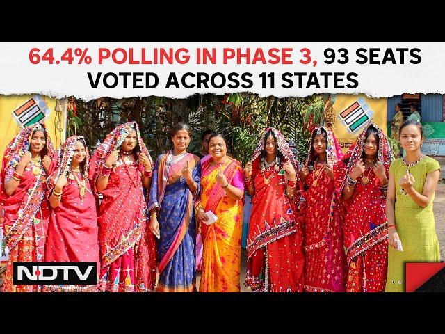 3rd Phase Voting In Lok Sabha Elections | 64.4% Polling In Phase 3, 93 Seats Voted Across 11 States