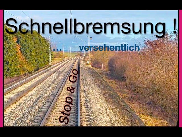 Oops, versehentliche Schnellbremsung. Dann gehts über Langsamfahrstellen #führerstandsmitfahrt