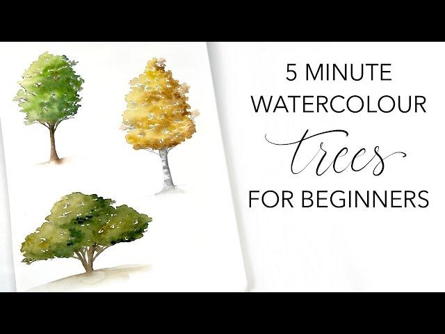 Simple Watercolour Trees For Beginners!