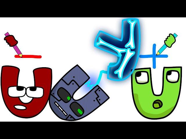 Filipino Alphabet Lore U vs Russian Alphabet Lore У vs Spanish Alphabet Lore U | Animation