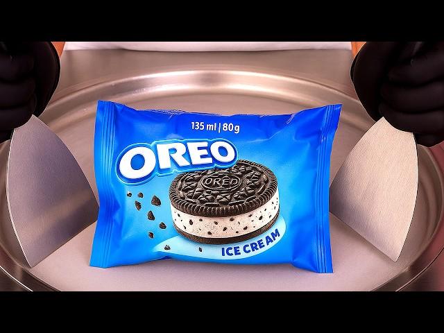 Oreo Ice Cream Sandwich Turned Into Rolled Ice Cream!  | satisfying ASMR