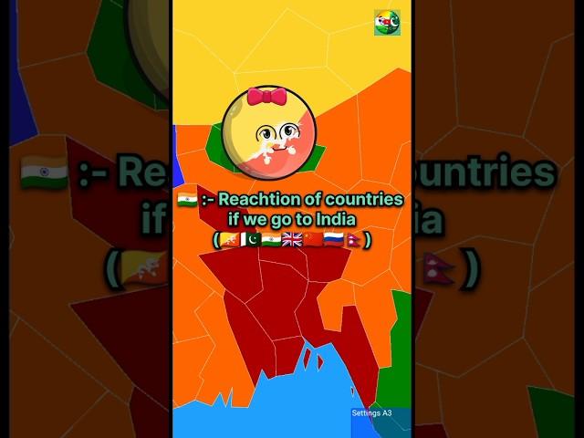  :- Reaction of countries if we go to India#countryballs #trending #shortfeed #Viral