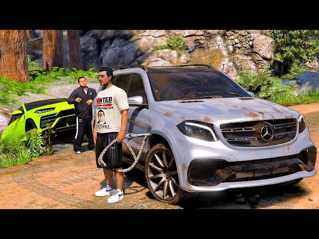 ОТЕЦ И СЫН В GTA 5 - САЙМОН ЗАСТРЯЛ В ГРЯЗИ НА LAMBORGHINI URUS! УРУС В ГРЯЗЕВОЙ ЛОВУШКЕ! ВОТЕР