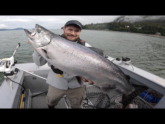 Monster 43lb King Salmon!  Epic Battle!  Salmon Fishing - Juneau, Alaska! JUNE 2020