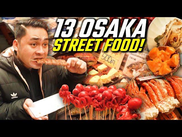 13 INSANE Japanese Street Food of OSAKA! BEST Seafood Heaven of JAPAN!