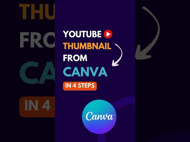 4 steps to create YouTube thumbnail in Canva ️ #shorts #thumbnail #canva