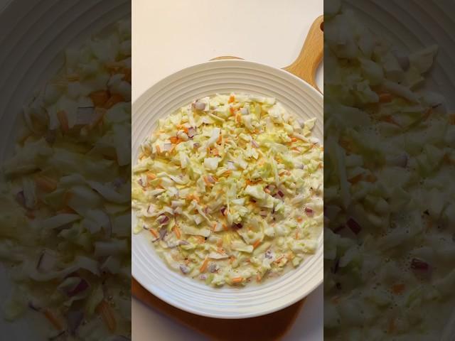 How to Make KFC Coleslaw at Home!#kfc #salad #easyrecipe #vegetables #shorts