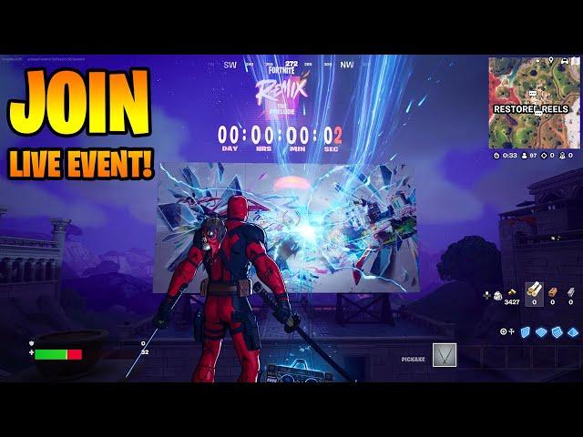 How To Join & Get Chapter 2 Remix: The Prelude Live Event NOW EARLY Map Code Playlist in Fortnite!