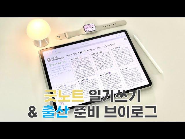 아이패드 굿노트로 주간 일기를 써요  | 출산 전날 브이로그