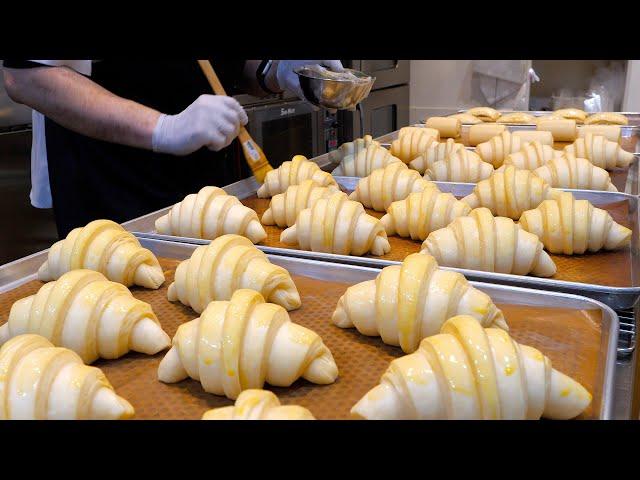 How to make Various Croissants, Chocolate, Ham&Cheese, Creme Diplomat flavors - Korean food