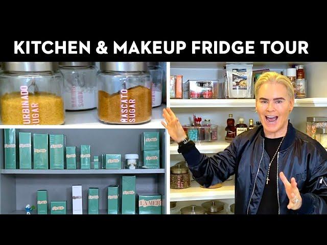 Jerrod Blandino Shows Us His Perfectly Organized Baking Pantry, Kitchen & Beauty Fridge | GH