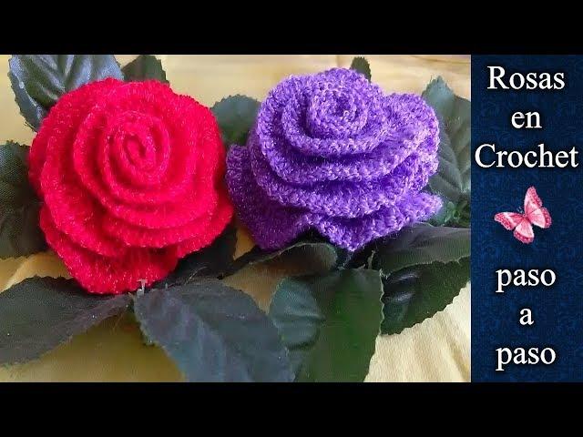 ROSAS en crochet PASO A PASO