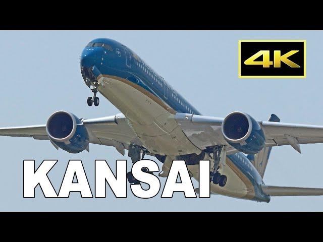 [4K] 45 Big Jets From Morinig To Sunset Plane Spotting at Osaka Kansai Airport / 関西空港 JAL ANA