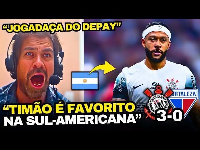 TV ARGENTINA FOI AO DELÍRIO COM O DEPAY E CORINTHIANS 3x0 FORTALEZA