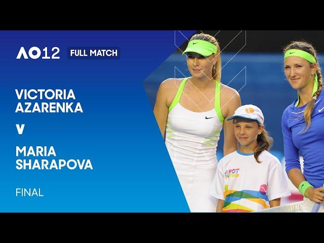 Victoria Azarenka v Maria Sharapova Full Match | Australian Open 2012 Final