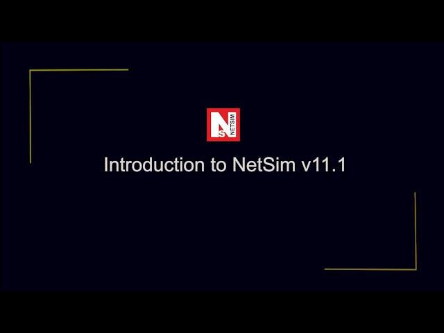 Introductory demo: NetSim - network simulation and emulation software