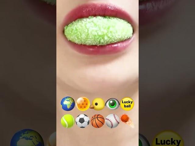 asmr EMOJI FOOD JELLY eating sounds(sped up)