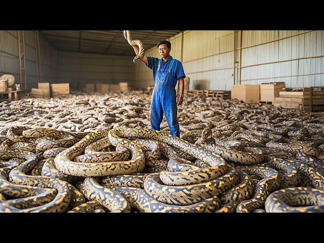 How Millions of Snakes Are Raised, Harvested, and Processed in Asian Farms for Medicine & Food