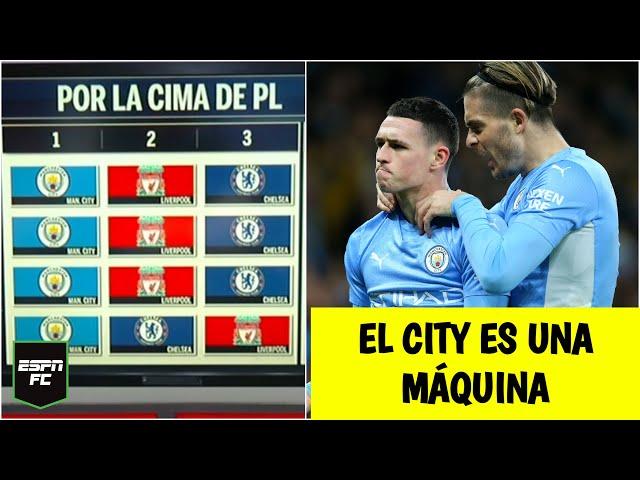 PREMIER LEAGUE El líder Manchester City HUMILLÓ al Leeds. Liverpool y Chelsea, lo ESCOLTAN | ESPN FC