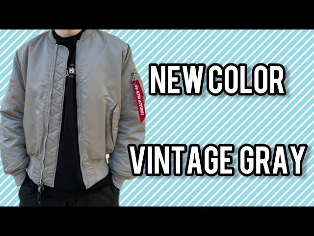 Бомбер Alpha Industries Vintage Gray MA-1 Альфа 2023