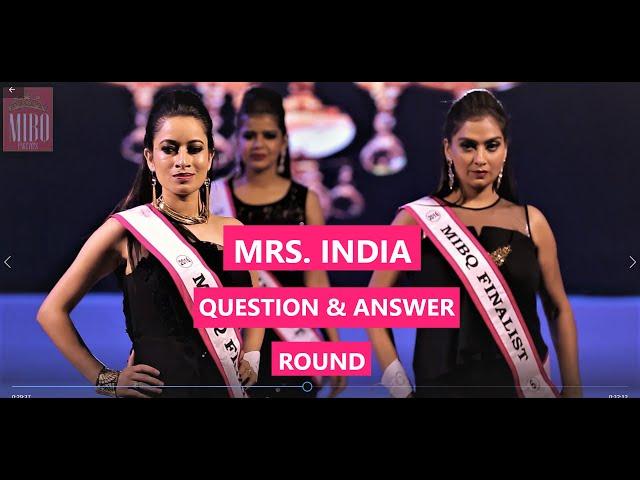 MRS. INDIA QUESTION  & ANSWER ROUND VLOG #41 : MRS. INDIA BEAUTY QUEEN  SEASON 3