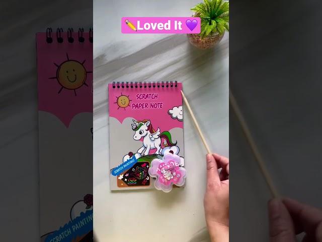 Unboxing & Trying Scratch Paper Book|Study with Me|#shorts #stationery #studywithme #creative