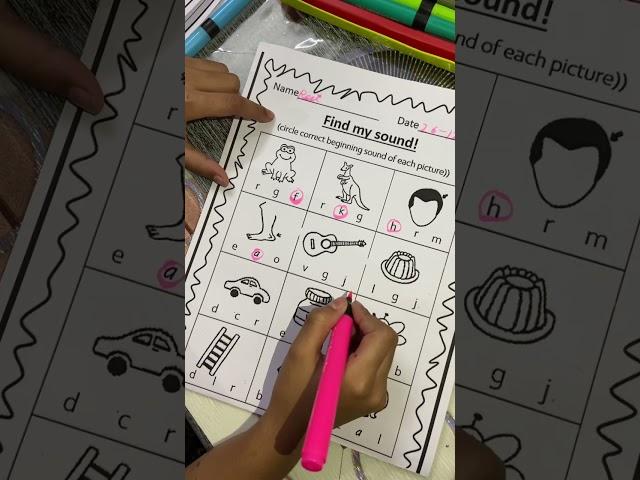 Beginning sound practice #phonics #phonicsforkids  #preschoollearning #preschool #phonicsound