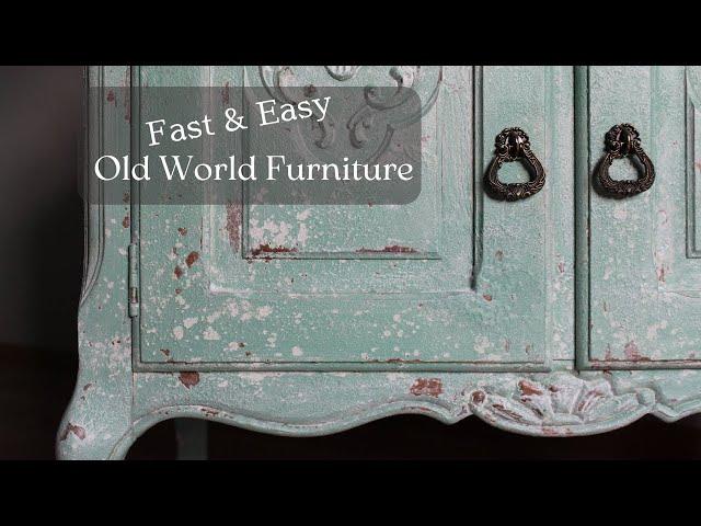 How To Create An Old World Furniture Finish- Fast and Easy and Minimum Supplies