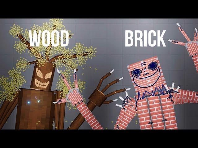 Wood Golem vs Brick Golem - People Playground 1.23 beta