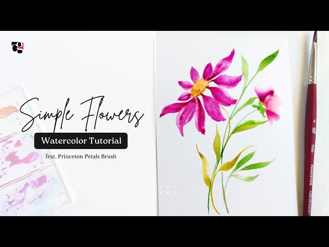 Easy Watercolor Tutorial - Painting Flowers