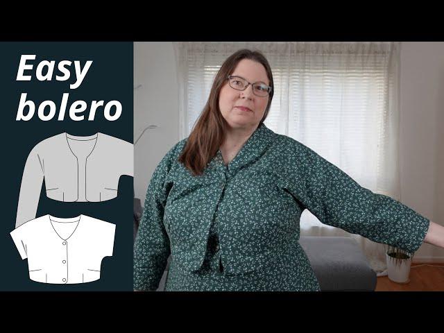 How to sew a simple Bolero with all-in-one-sleeves #freesewingpattern #sewingpatterns #sewing