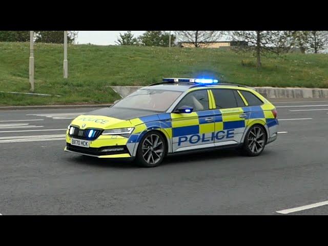 Leicestershire Police Traffic Cops responding in BMW and Skoda