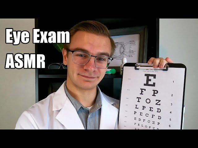 ASMR - Ridiculously Relaxing Eye Exam (Soft Spoken, Hand Movement, Personal Attention)