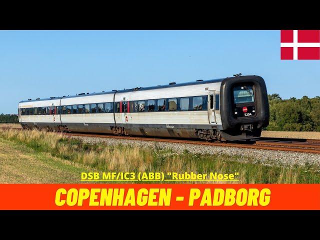 Cab Ride Copenhagen - Padborg (DSB, Denmark) train driver's view 4K