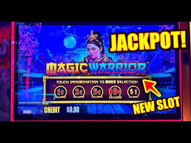 JACKPOT HANDPAY on a BRAND NEW SLOT! Magic Warrior high limit