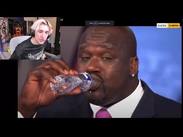 xQc reacts to compilation of Shaq using normal sized things and being a giant