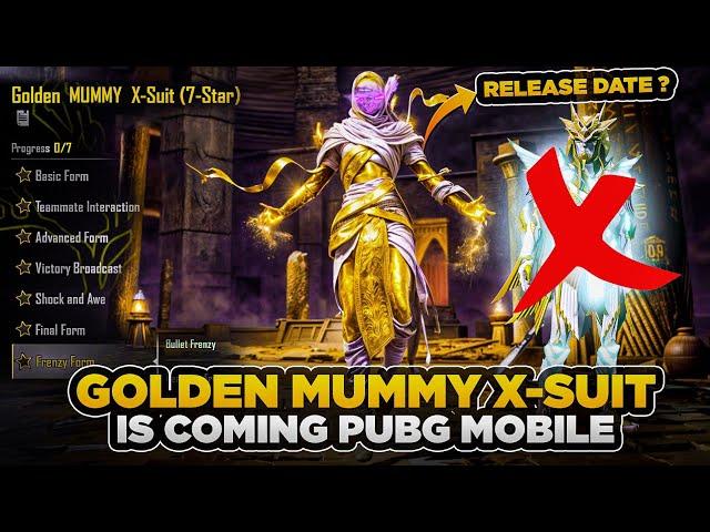 OMG  Finally Golden Mummy X-Suit Is Coming | Release Date | Golden Pharaoh Vs Golden Mummy | Pubgm